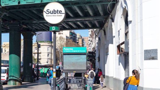 Línea D: desde mañana cierra por obras la estación Palermo